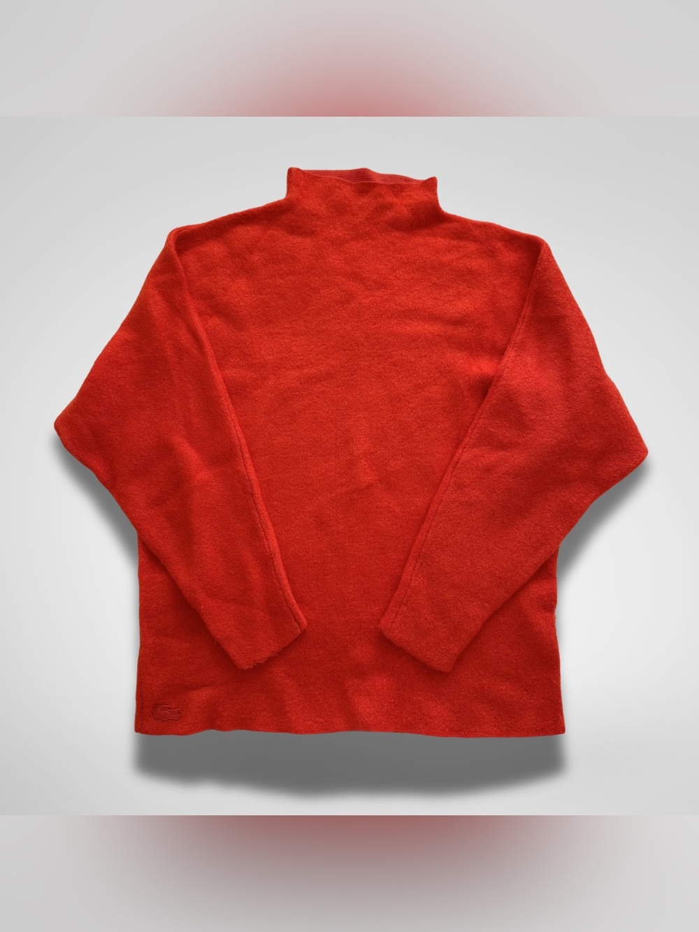 Lacoste Burnt Orange Mock Neck Jumper
